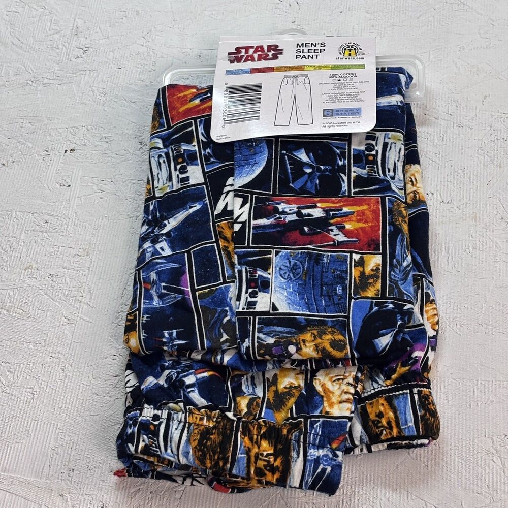 Star Wars Mens Large Sleep Pants 36-38 Comic Print Lounge Pajama Pants NWT